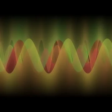 Illustration of multiple waves oscillating or overlapping by many small Digital Illustrazione stock