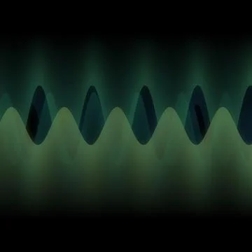 Illustration of multiple waves oscillating or overlapping by many small Digital 스톡 일러스트