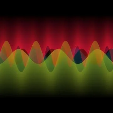 Illustration of multiple waves oscillating or overlapping by many small Digital Illustrazione stock