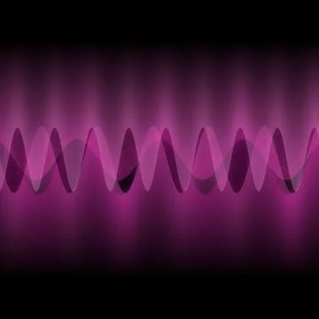 Illustration of multiple waves oscillating or overlapping by many small Digital Stockillustratie