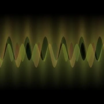 Illustration of multiple waves oscillating or overlapping by many small Digital Illustrazione stock