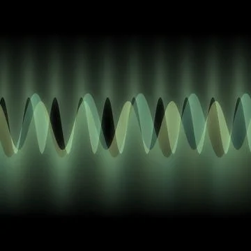 Illustration of multiple waves oscillating or overlapping by many small Digital Illustrazione stock