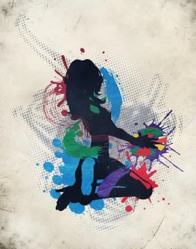 Illustration of a music DJ Stock Illustration