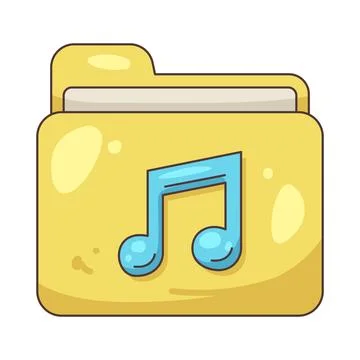 Illustration of music folder 库存插图