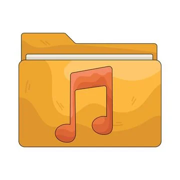 Illustration of music folder Stock Illustration