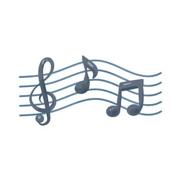 Illustration of musical notes Illustrazione stock