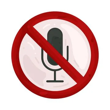 Illustration of mute button Stock Illustration
