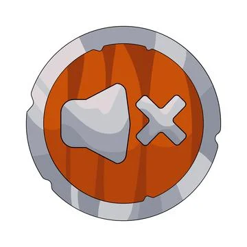 Illustration of mute button Stock Illustration