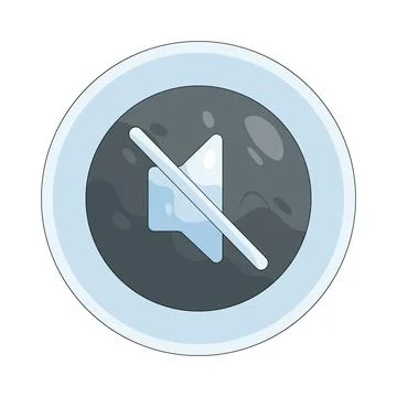 Illustration of mute button Stock Illustration
