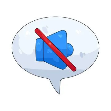 Illustration of Mute conversation イラスト素材