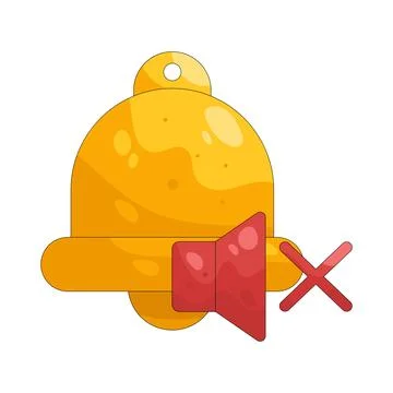 Illustration of mute notification Stock Illustration