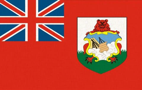 Illustration of the national flag of Bermuda fabric texture background design Stock Illustration