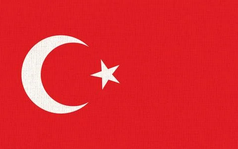 Illustration of the national flag of Turkey fabric texture background Stock Illustration