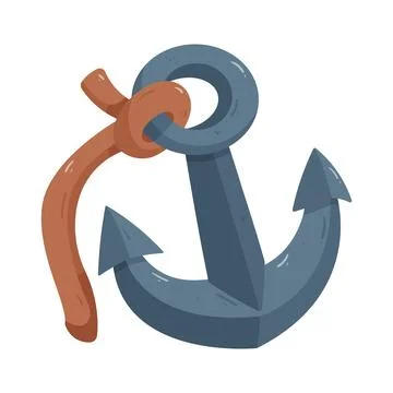 Illustration of nautical anchor Illustrazione stock