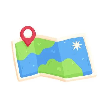 Illustration of navigation map Stock Illustration