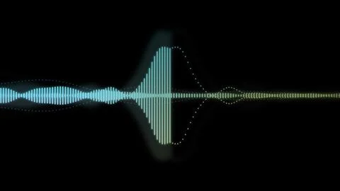 An illustration of neon colored waveform Stock Illustration
