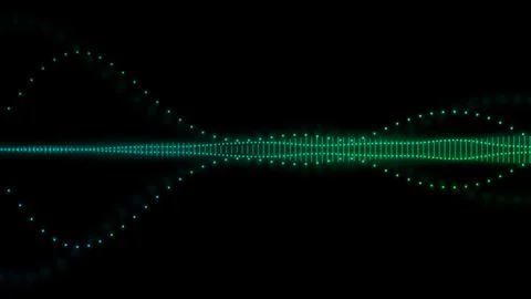 An illustration of neon colored waveform Stock Illustration