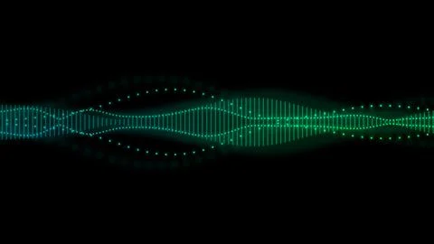 An illustration of neon colored waveform Stock Illustration