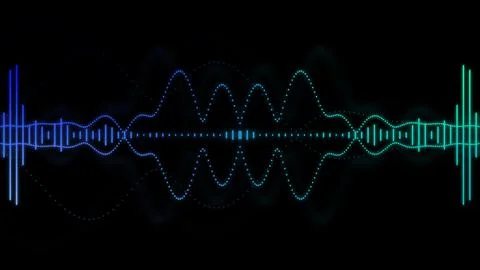 An illustration of neon colored waveform Stock Illustration