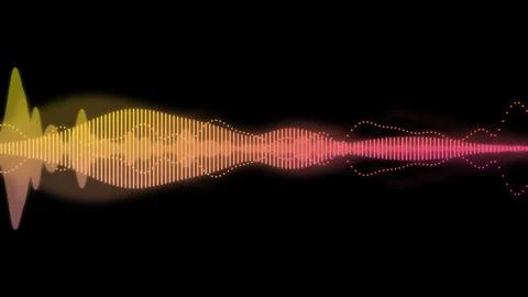 An illustration of neon colored waveform Illustrazione stock