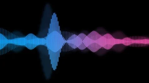 An illustration of neon colored waveform Illustrazione stock