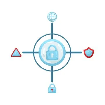 Illustration of Network security Stock Illustration
