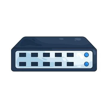 Illustration of network switch Stock Illustration