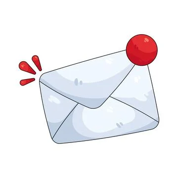 Illustration of new email notification Stock Illustration