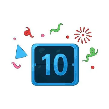 Illustration of New Year countdown Stock Illustration