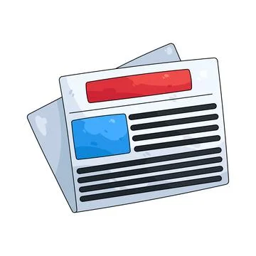 Illustration of newspaper layout Stock Illustration