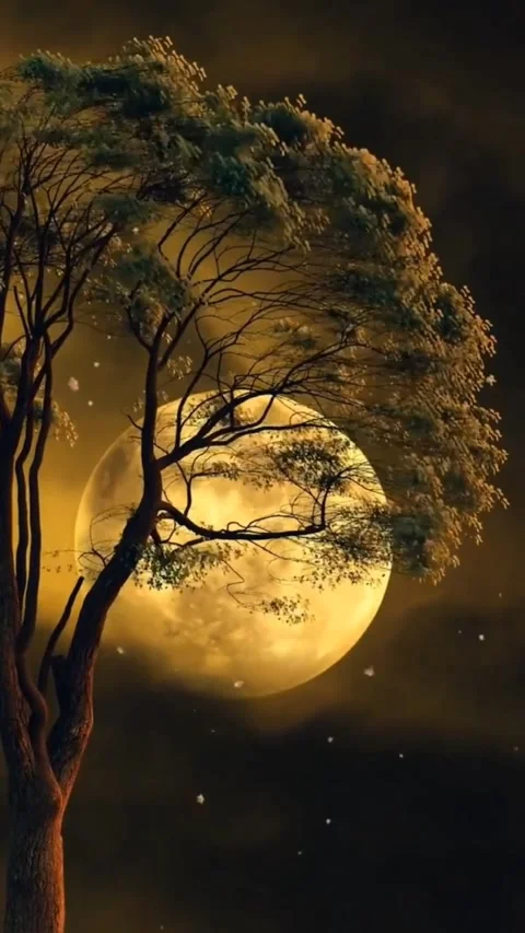 Illustration the night Stock Footage 235447593