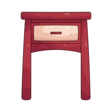 Illustration of nightstand 스톡 일러스트