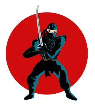 Illustration of ninja Stock Illustration