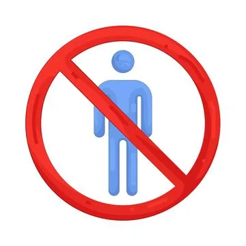 Illustration of no entry Illustrazione stock