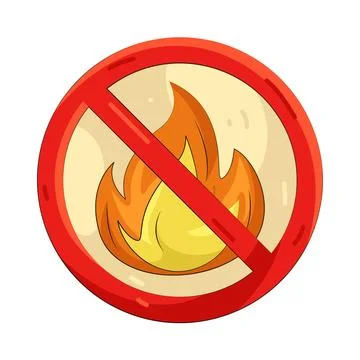 Illustration of no fire sign Stock Illustration