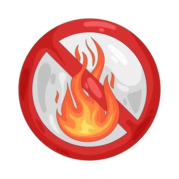 Illustration of no fire sign Stock Illustration