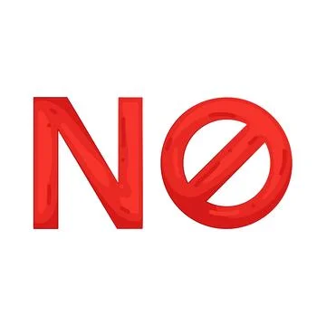Illustration of no Illustrazione stock
