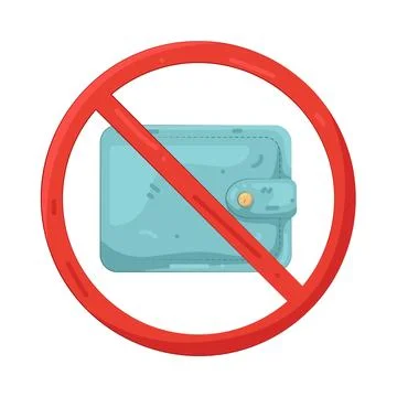 Illustration of no wallet Stock Illustration