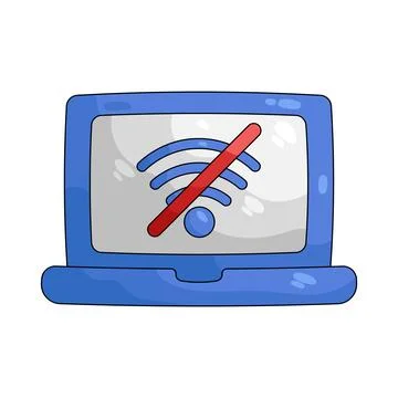 Illustration of No WiFi 스톡 일러스트