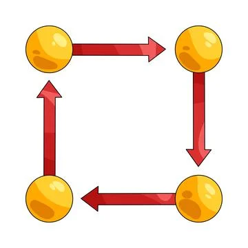 Illustration of Nodes 스톡 일러스트