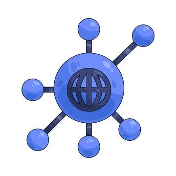Illustration of Nodes 스톡 일러스트