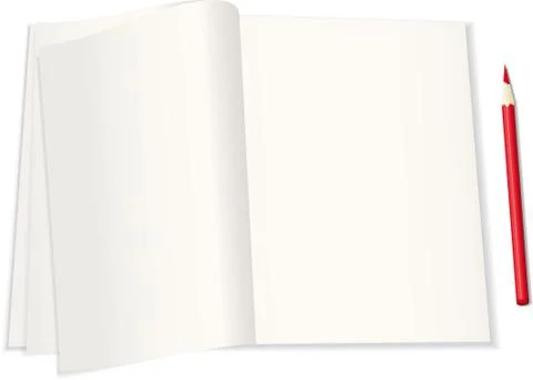 Illustration with a notebook Stock Illustration