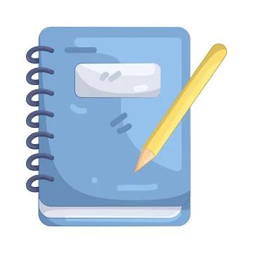 Illustration of notebook Illustrazione stock