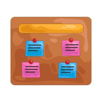 Illustration of notice board Stock Illustration