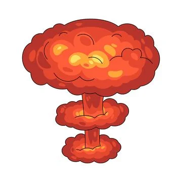 Illustration of nuclear explosion Stock Illustration