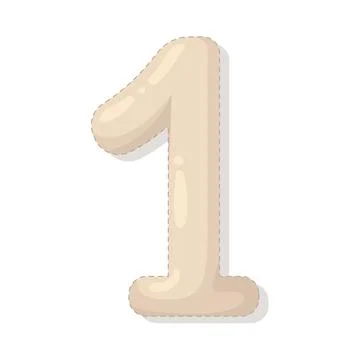 Illustration of Number 1 Stock Illustration
