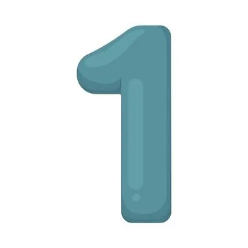 Illustration of Number 1 Illustrazione stock