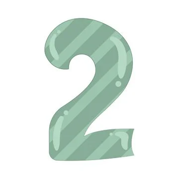 Illustration of Number 2 Illustrazione stock