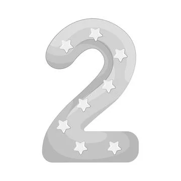 Illustration of Number 2 Illustrazione stock