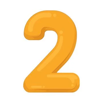 Illustration of Number 2 Stock Illustration